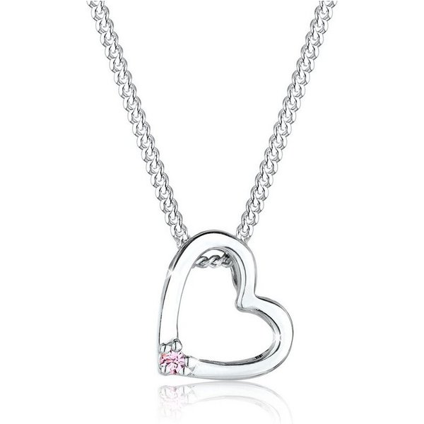 Elli Kette mit Anhänger Herz 925 Sterling Silber, mit Kristallen von Swarovski®, Herz