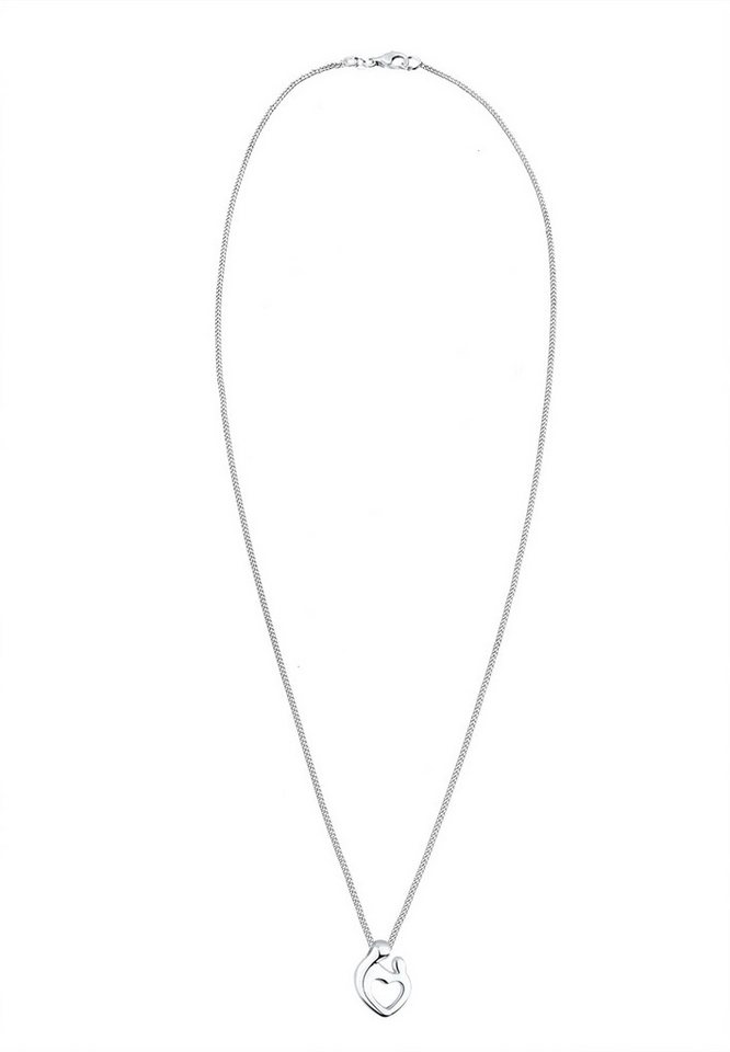 Elli Kette mit Anhänger Mutter & Kind Herz Schmuck Geschenk 925 Silber, Herz – Bild 3 von 5