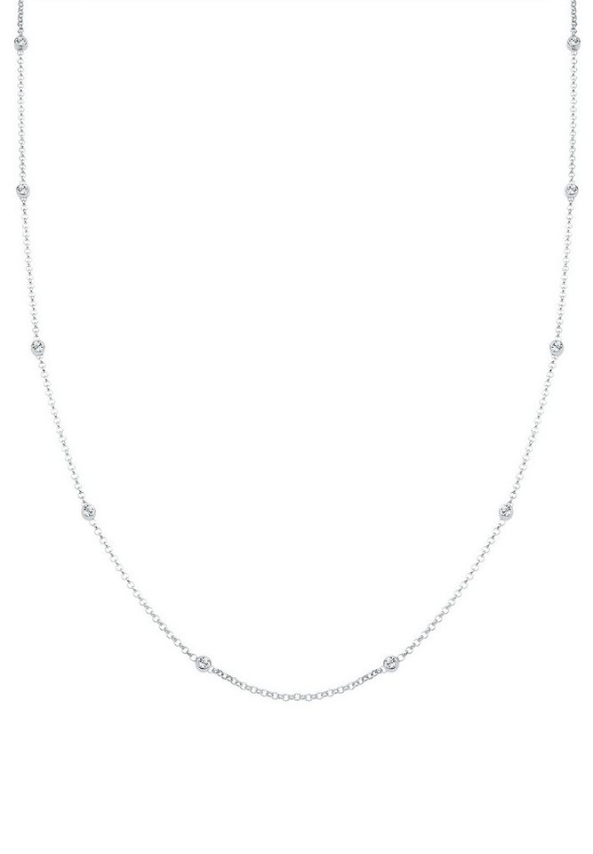 Elli Kette mit Anhänger Solitär Basic Kristalle 925 Silber – Bild 2 von 5