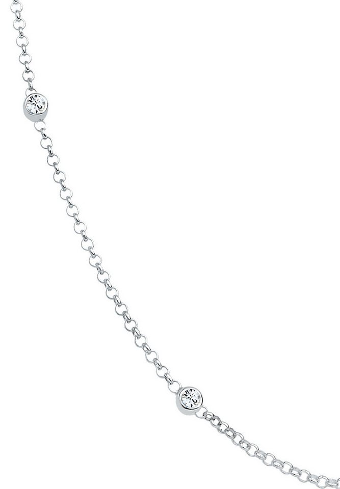 Elli Kette mit Anhänger Solitär Basic Kristalle 925 Silber – Bild 3 von 5