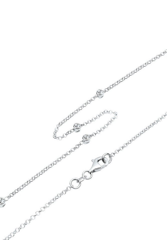 Elli Kette mit Anhänger Solitär Basic Kristalle 925 Silber – Bild 5 von 5