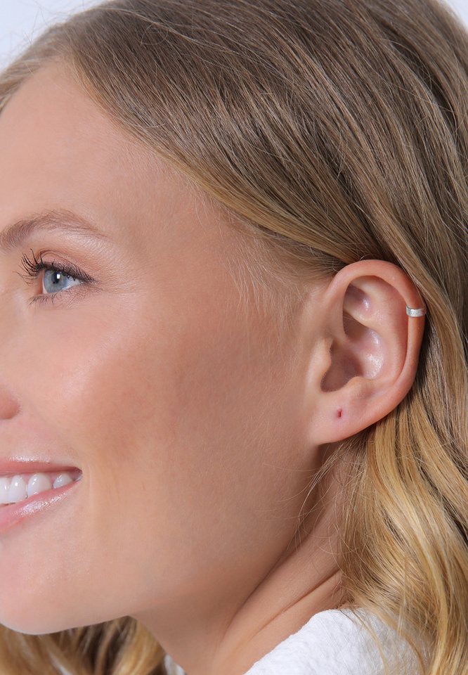 Elli Ohrklemme Earcuff Breit Basic Gehämmert 925 Silber – Bild 5 von 5
