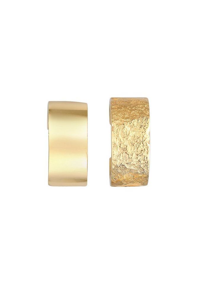 Elli Ohrklemmen-Set Earcuff Breit Basic Gehämmert 2er Set 925 Silber – Bild 2 von 5
