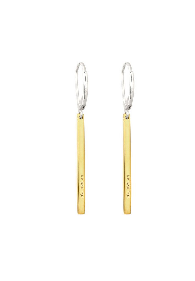 Elli Paar Ohrhänger Basic Hänger Geo Stab Look Schmuck Geschenk 925 Silber, Geo – Bild 4 von 5