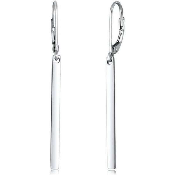 Elli Paar Ohrhänger Basic Hänger Geo Stab Look Schmuck Geschenk 925 Silber, Geo