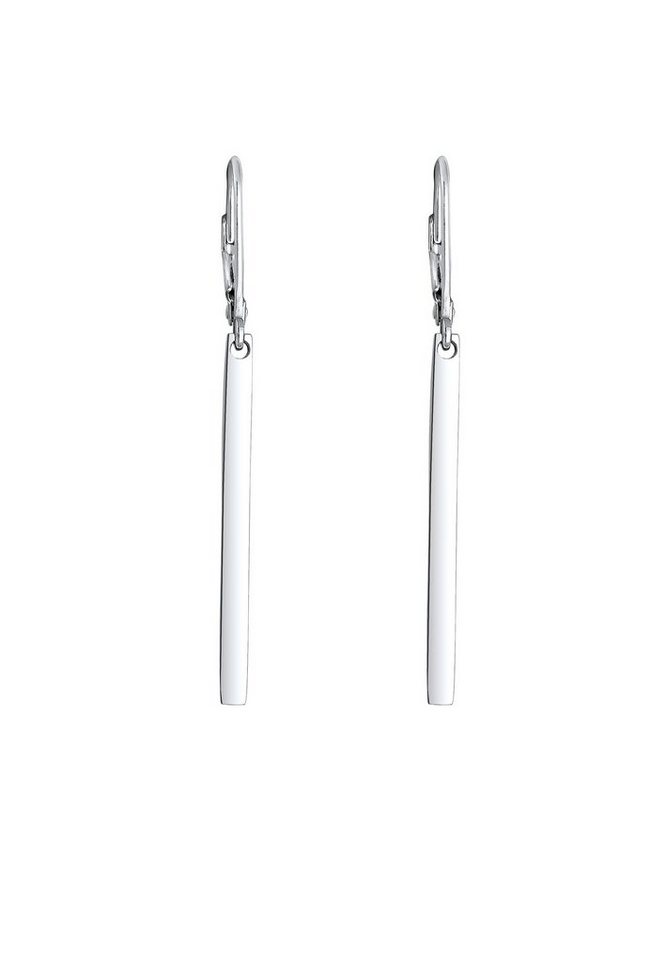 Elli Paar Ohrhänger Basic Hänger Geo Stab Look Schmuck Geschenk 925 Silber, Geo – Bild 2 von 5