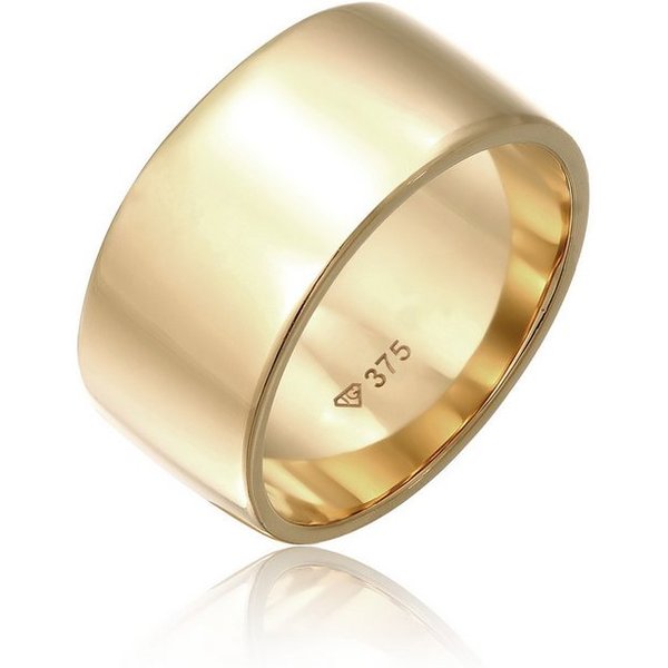 Elli Premium Fingerring Ring Bandring Modern 375 Gelbgold