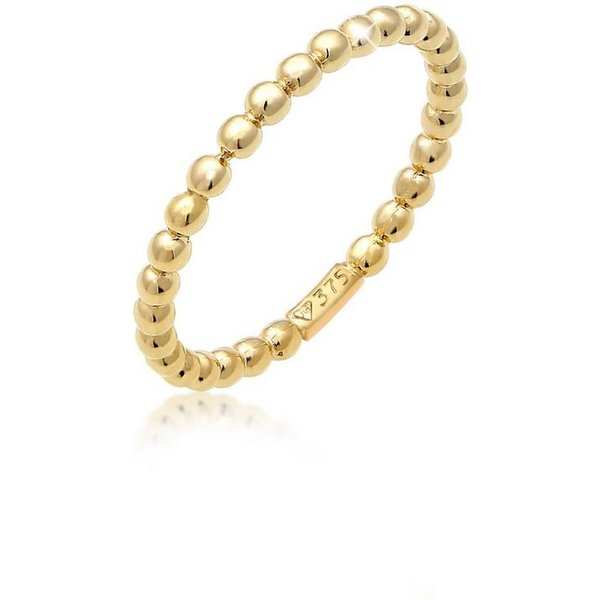 Elli Premium Fingerring Ring Dots Kugel Design 375 Gelbgold