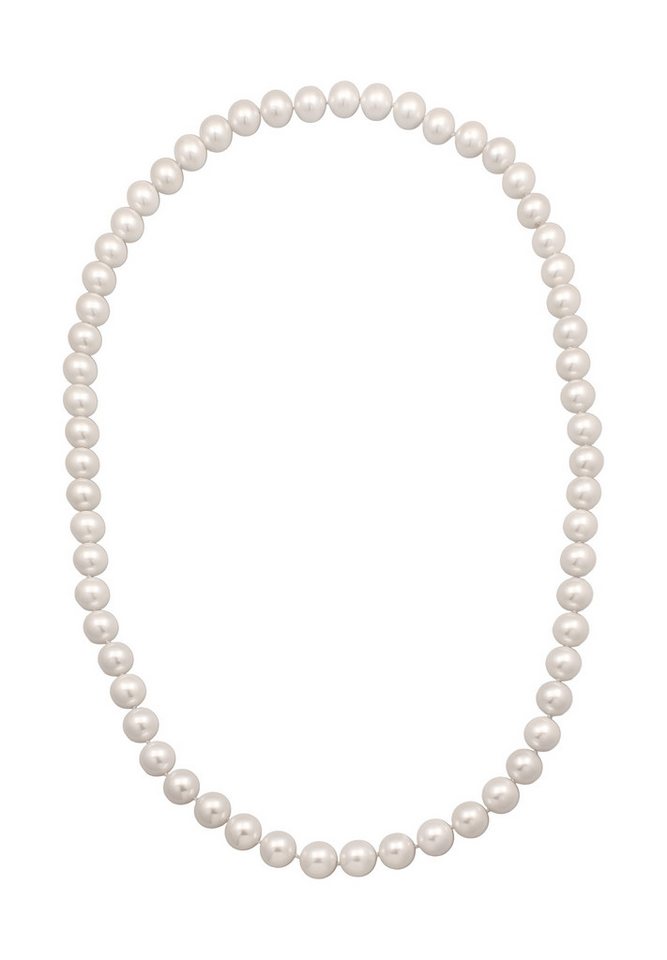 Elli Premium Perlenkette Lang mit Muschelkernperlen Weiß – Bild 2 von 4