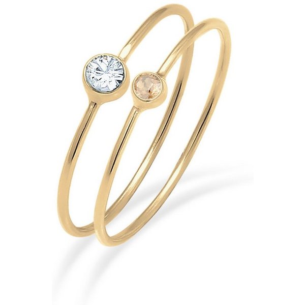 Elli Ring-Set Set 925 Silber, mit Kristallen von Swarovski®, Ring Set