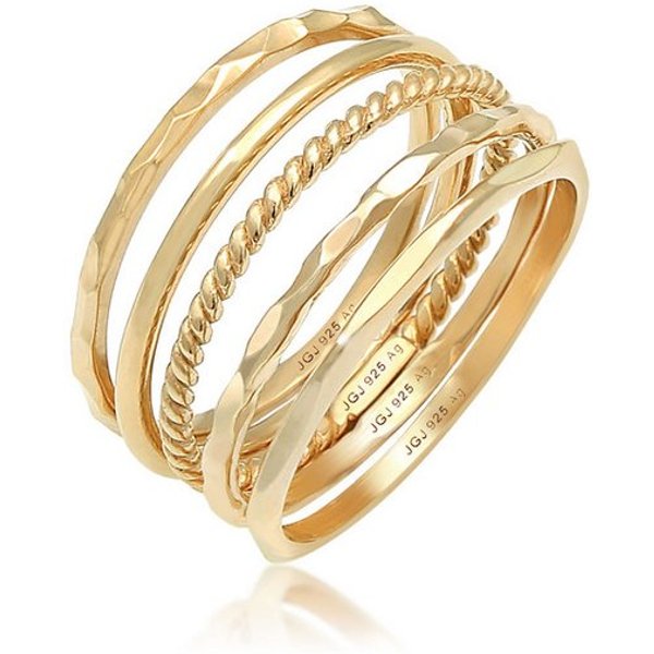 Elli Ring-Set Stapelring Stacking Boho Set (5 tlg) 925 Sterling Silber