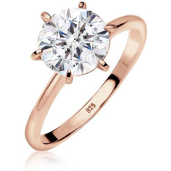 Elli Verlobungsring Verlobungsring Weiß 925 Silber, mit Kristallen von Swarovski®