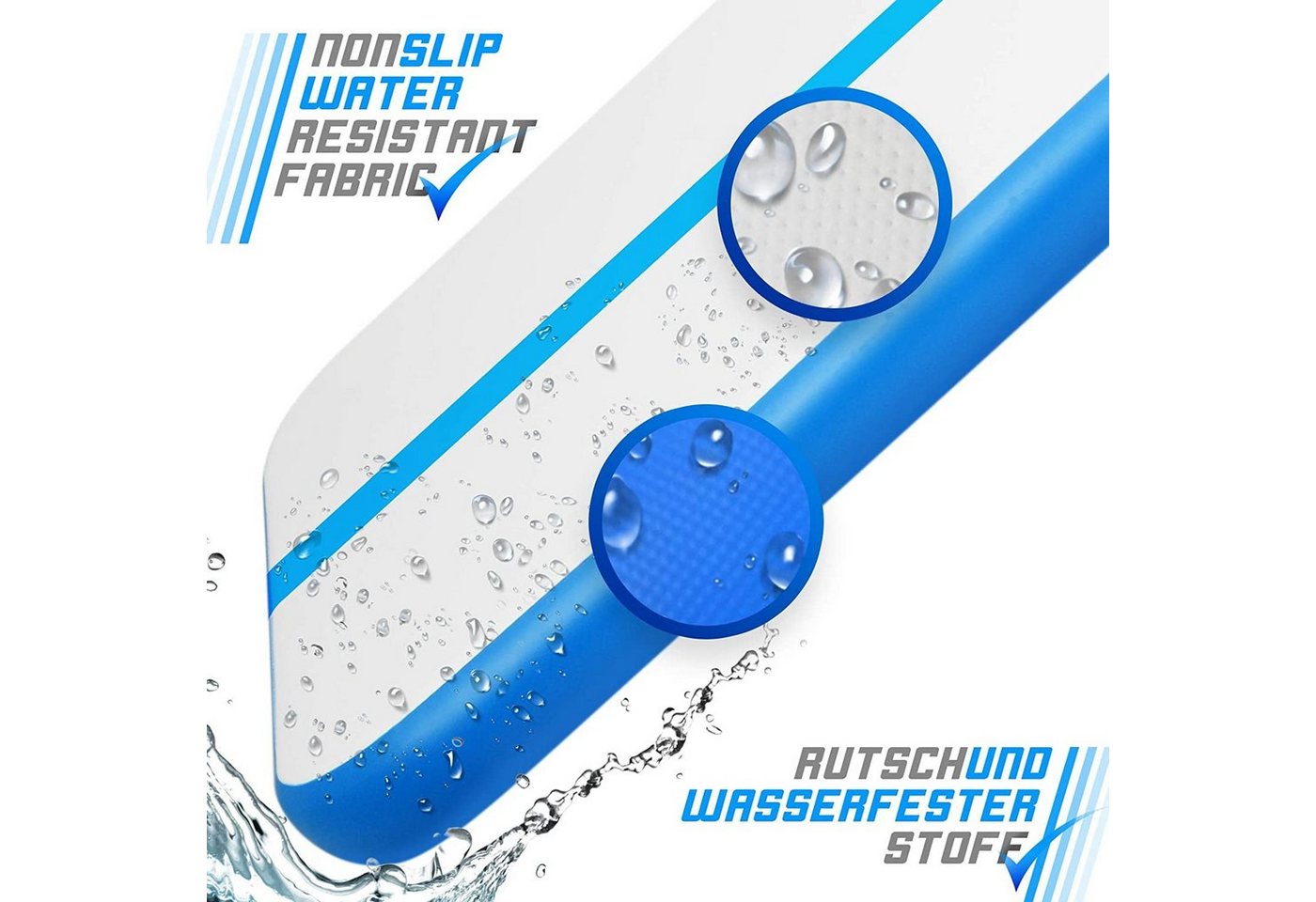 ELLUG Bodenturnmatte Airtrack/Turnmatte, aufblasbar, L.: 3/4/5m H.: 10/20cm – Bild 4 von 5