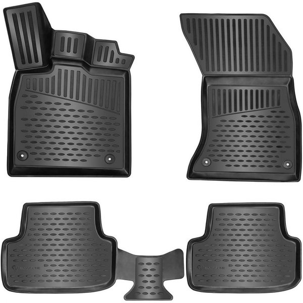ELMASLINE Auto-Fußmatten Gummi (4 St), für FORD MONDEO 5 (2014-2022) - 3D Gummimatten mit extra hohem Rand für mehr Schutz - Passend für Baujahre:, 2014 - 2022