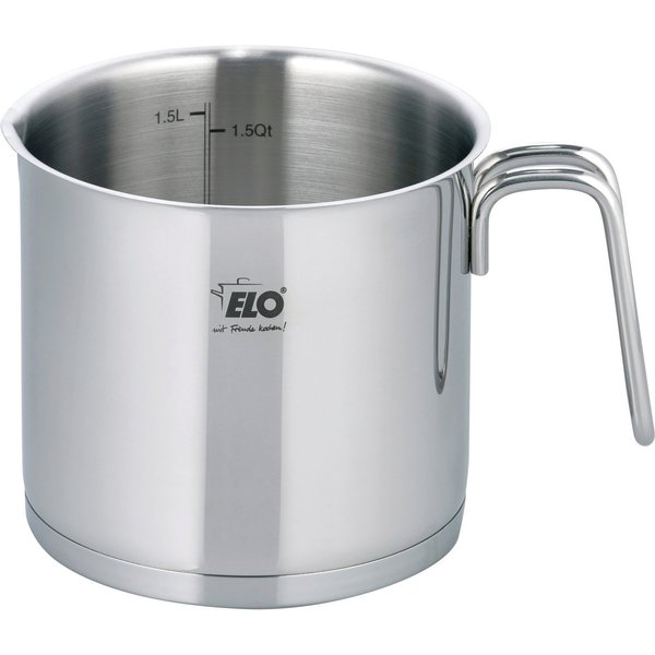 Elo Basic Milchtopf Citrin, Edelstahl (1-tlg), Bügelgriff mit Fingerschutzplatte