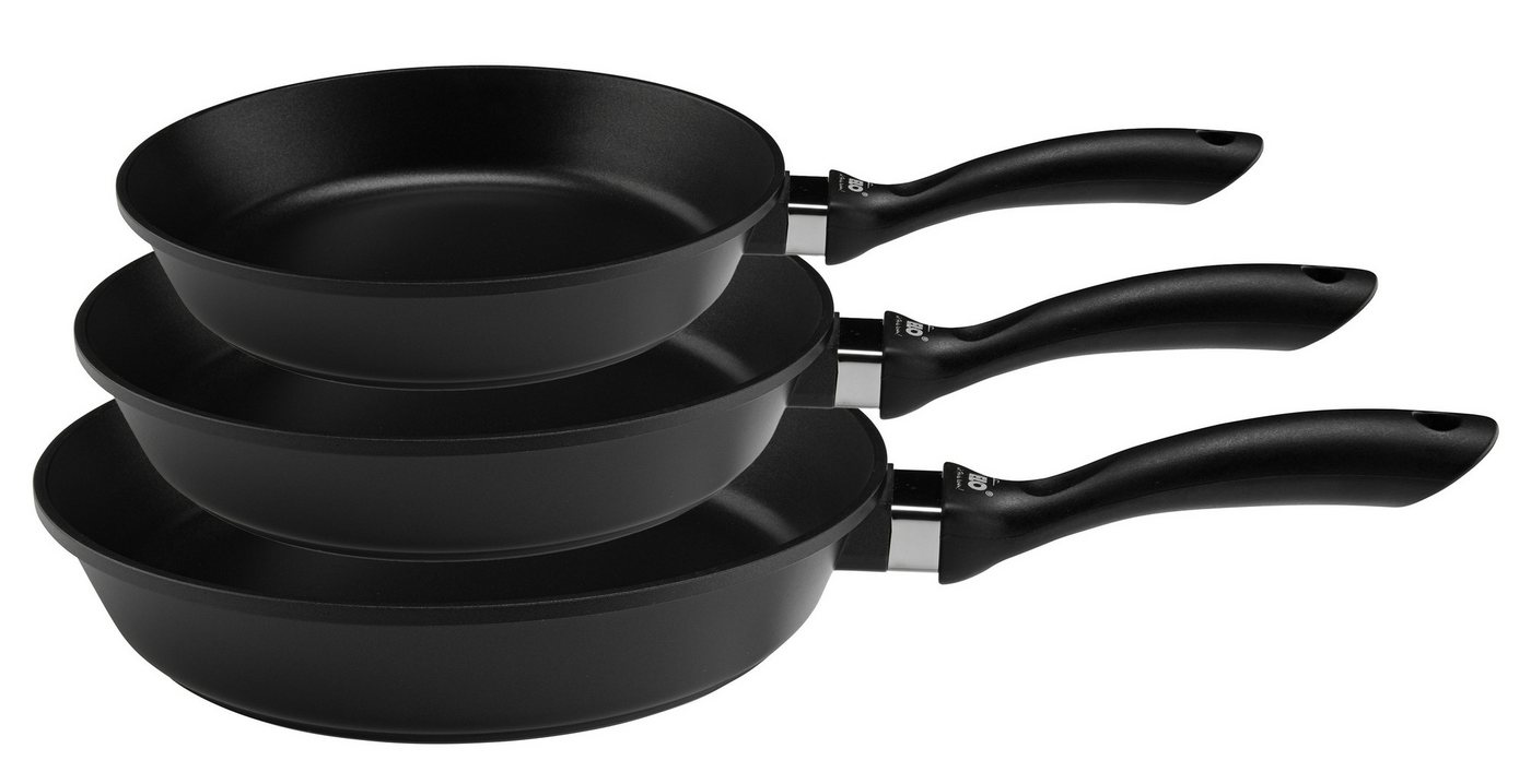Elo Pfannen-Set Alucast, Aluminiumguss (Set, 3-tlg., je 1 Pfanne Ø 20/24/28 cm, H: 4,5/5/6 cm), Induktion – Bild 2 von 5