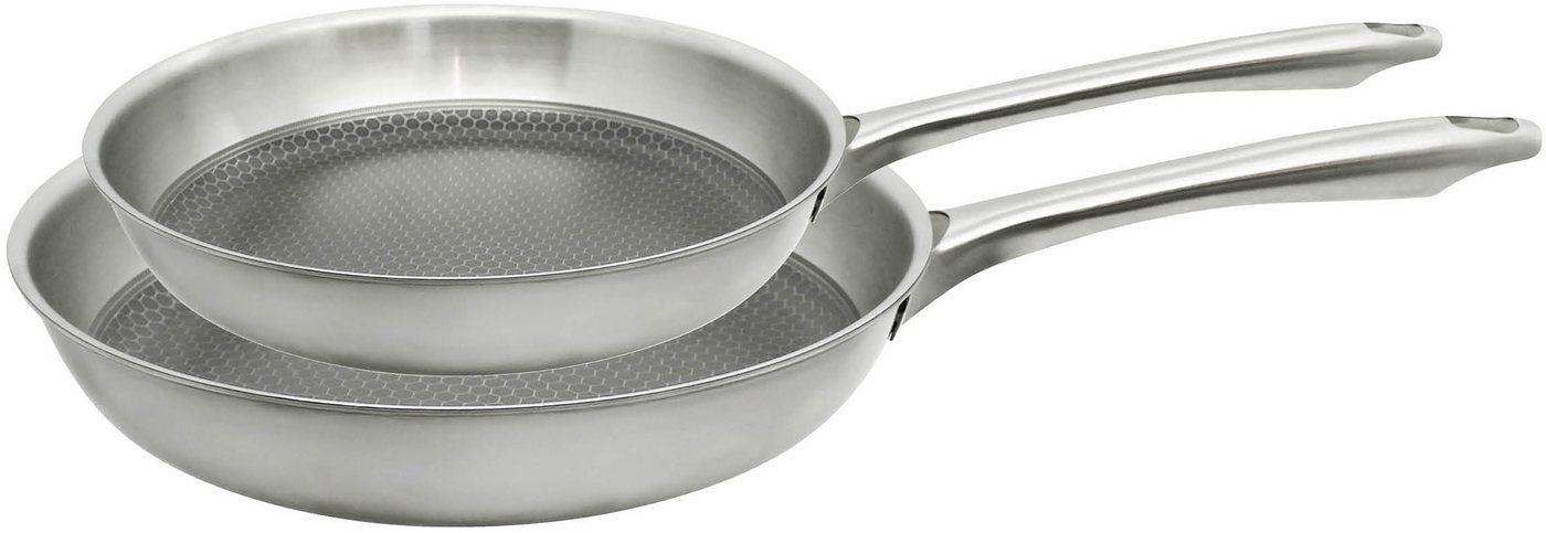 Elo Pfannen-Set Bratpfanne Relief Passion, Set 2-teilig, Edelstahl 18/10 (Set, 2-tlg), Edelstahl Mehrschicht – Bild 2 von 5