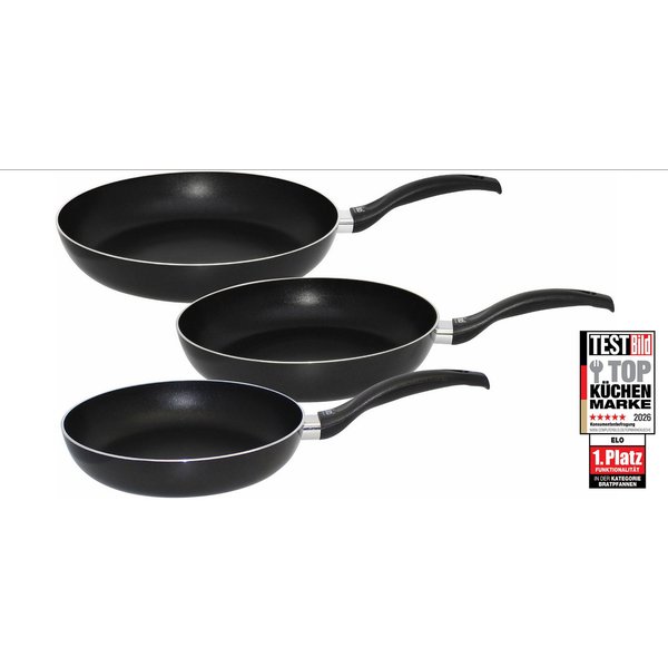 Elo Pfannen-Set Ducto 3 teilig, Aluminium (Set, 3-tlg., je 1 Pfanne Ø 20/24/28 cm), Induktion