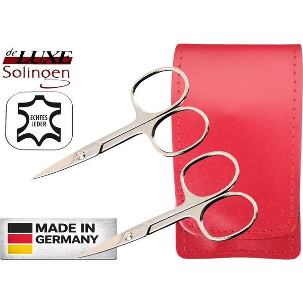 EloModa Nagelschere 2x Solingen Nagelschere gehärteter Stahl – Extra scharf mit gebogener, (2-tlg), Nagelscheren Set Solingen 2-teilig – Fingernagelschere
