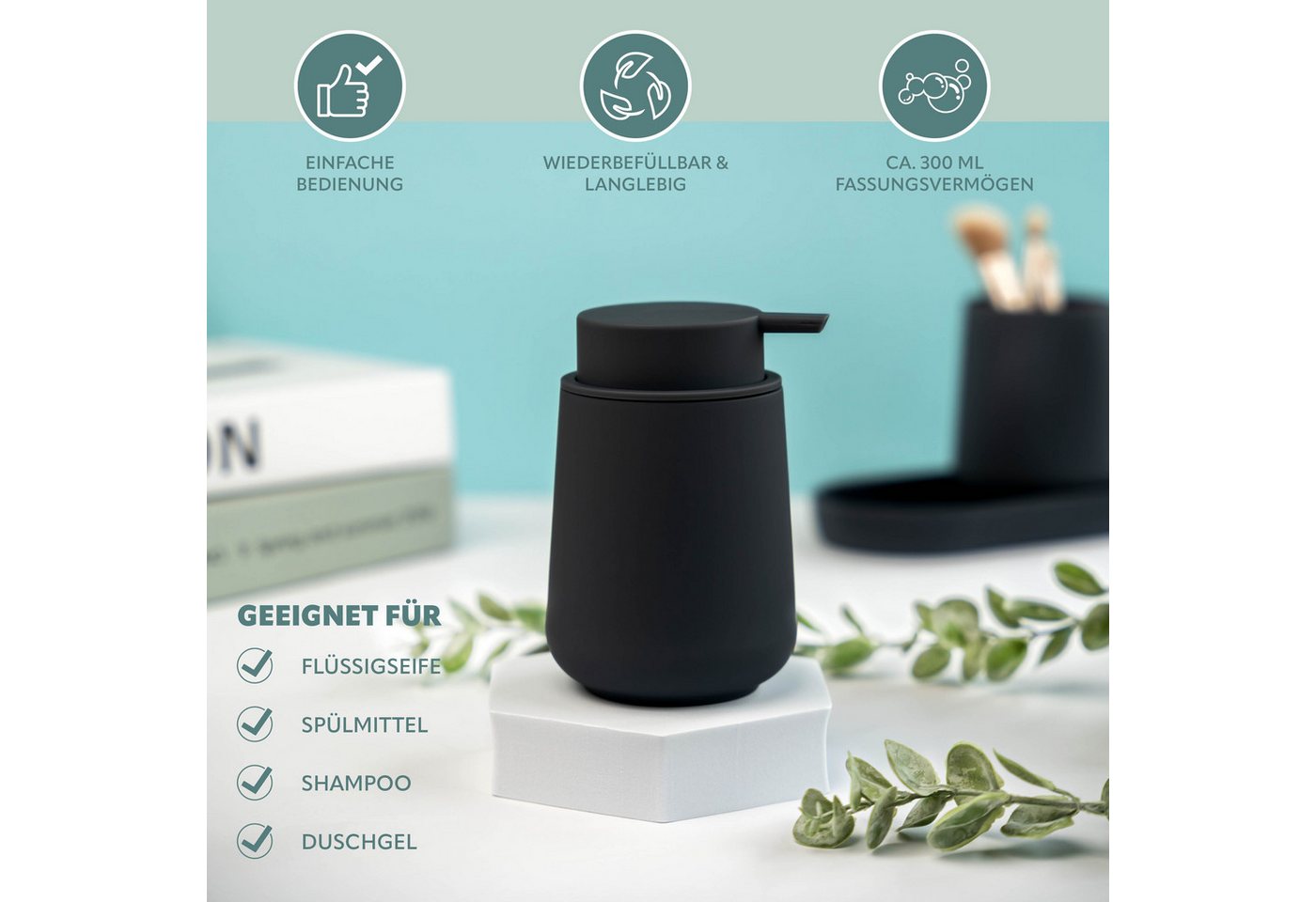 eluno Badaccessoire-Set TESERO 3tlg. Soft-Touch, 3 tlg. – Bild 5 von 5