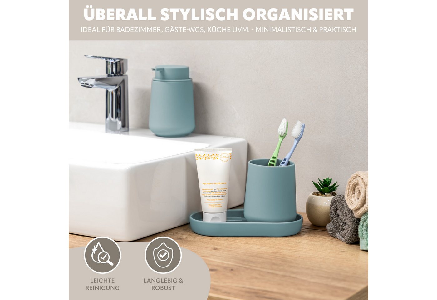 eluno Badaccessoire-Set TESERO 3tlg. Soft-Touch, 3 tlg. – Bild 4 von 5