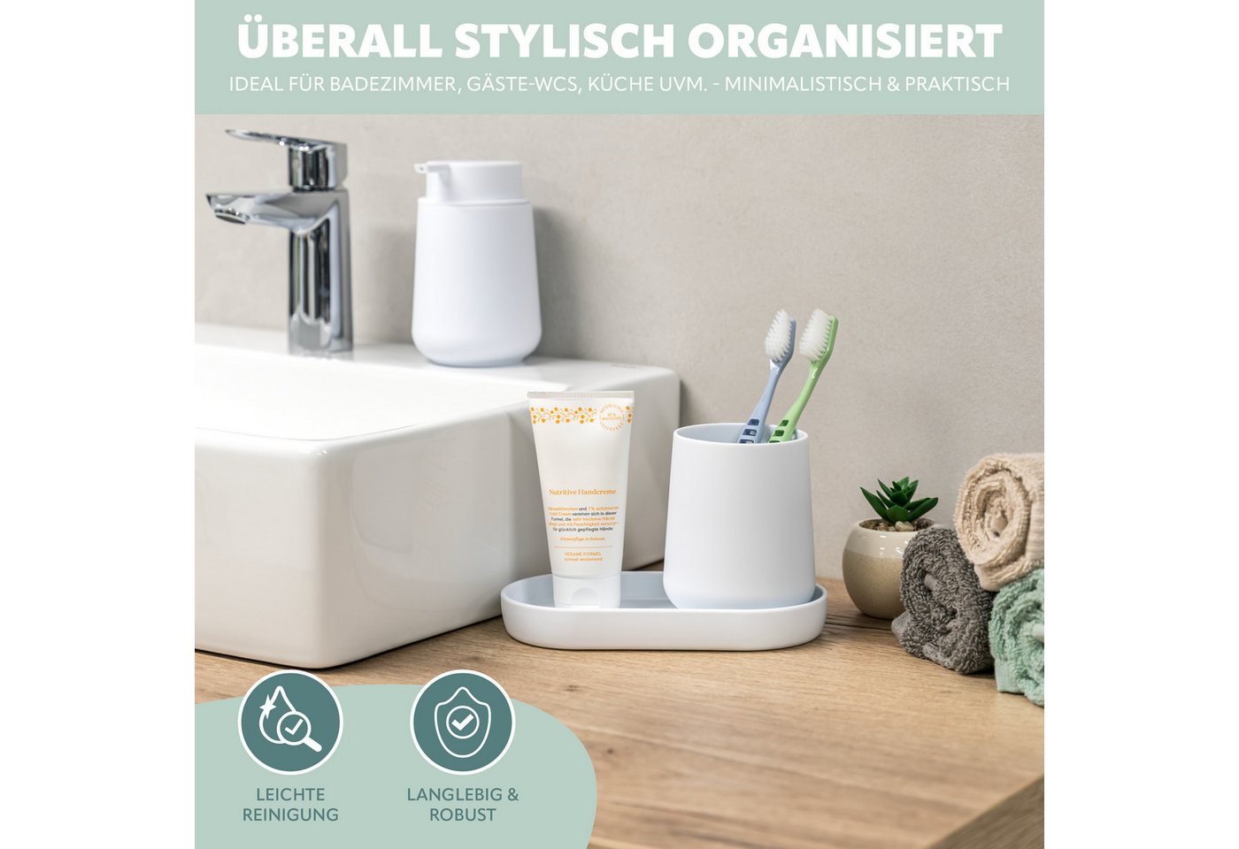 eluno Badaccessoire-Set TESERO 3tlg. Soft-Touch, 3 tlg. – Bild 4 von 5