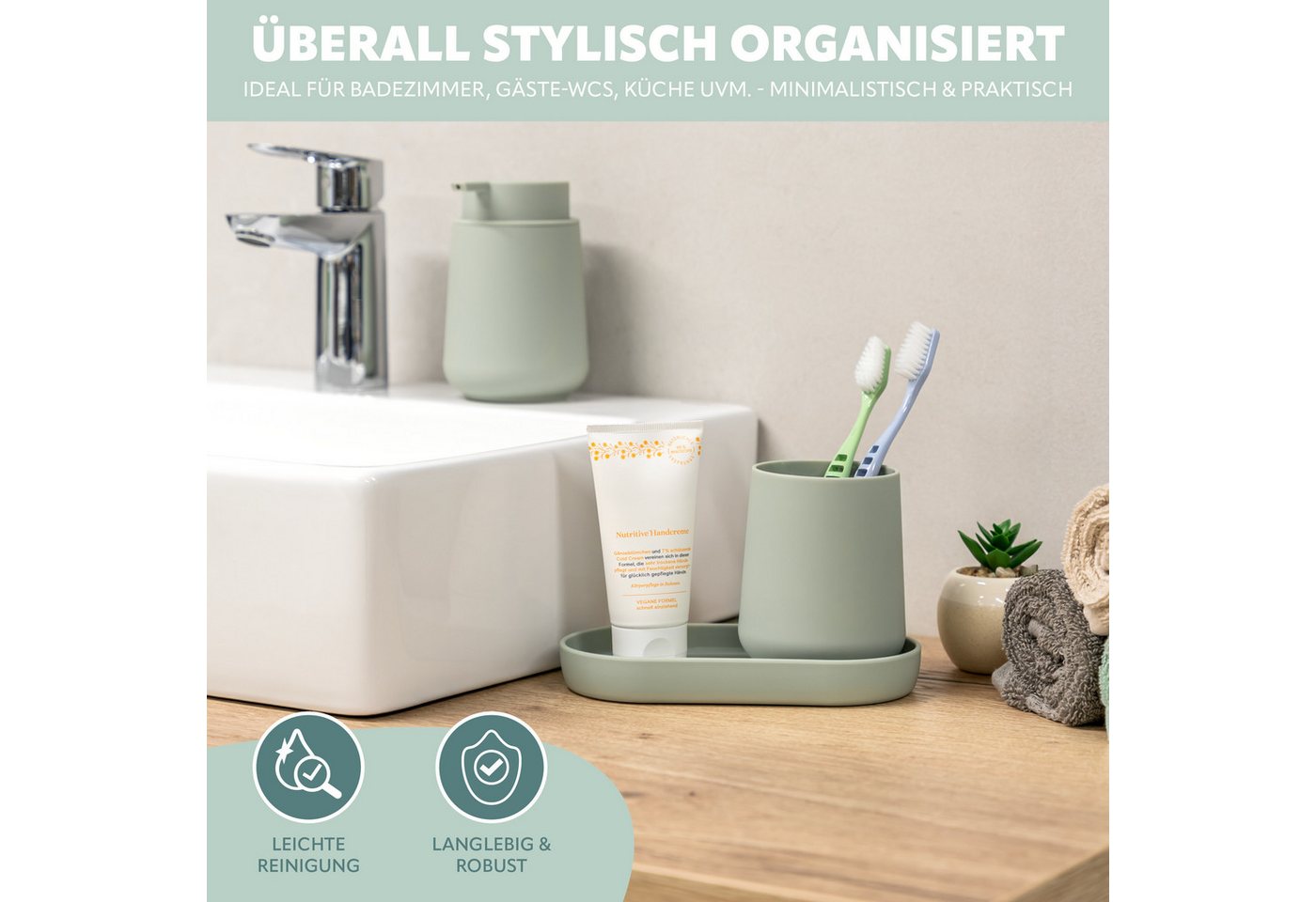 eluno Badaccessoire-Set TESERO 5tlg. Soft-Touch, 5 tlg. – Bild 4 von 5