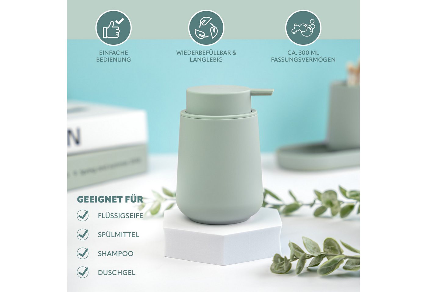 eluno Badaccessoire-Set TESERO 5tlg. Soft-Touch, 5 tlg. – Bild 5 von 5