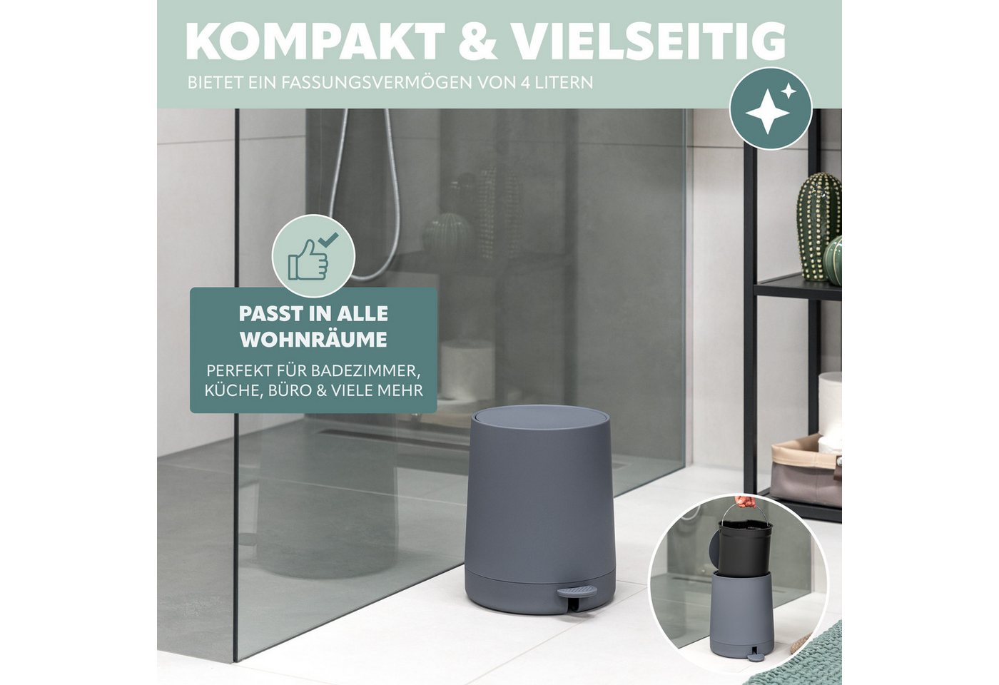 eluno Badaccessoire-Set TESERO 5tlg. Soft-Touch, 5 tlg. – Bild 4 von 5