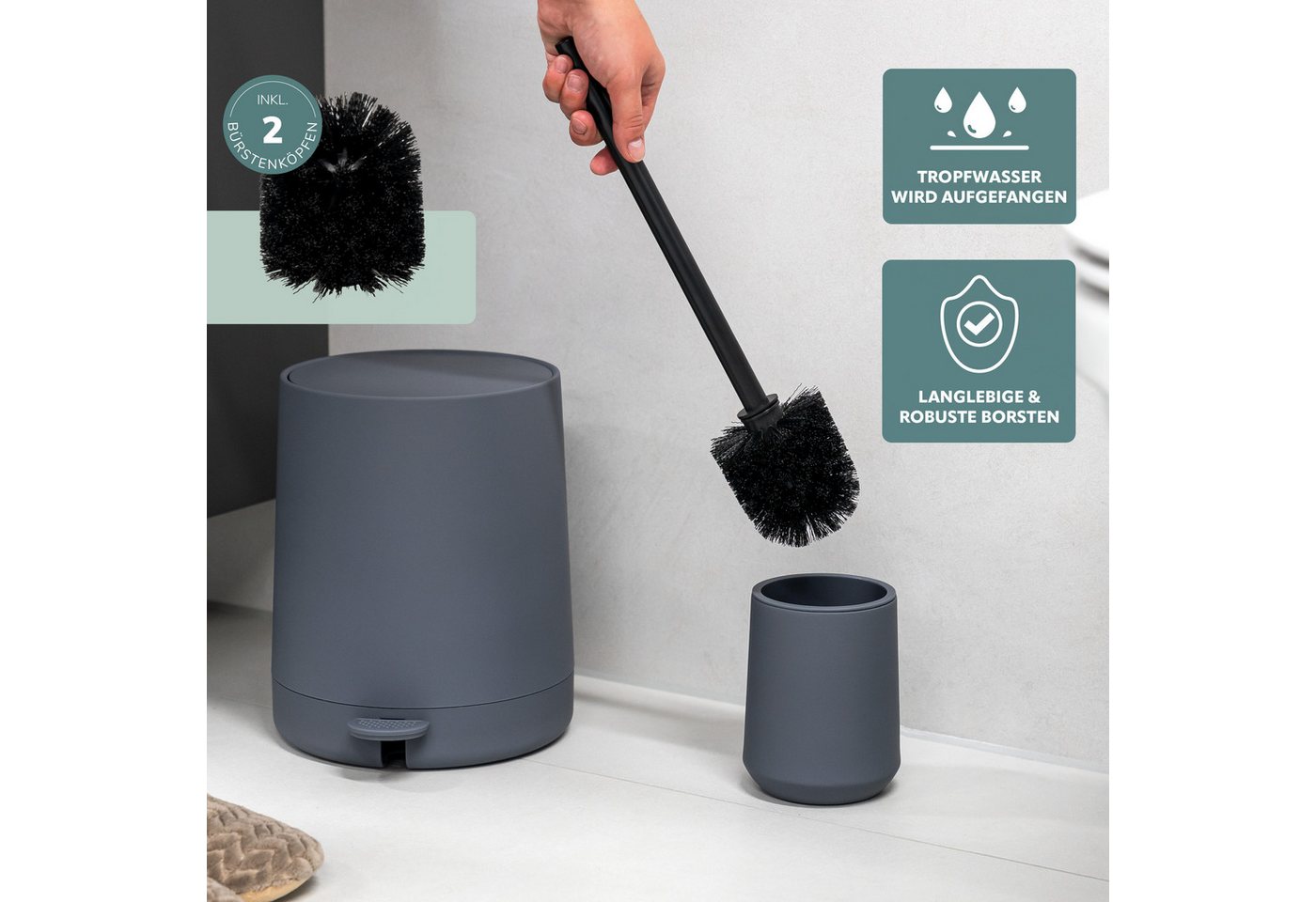 eluno Badaccessoire-Set TESERO 5tlg. Soft-Touch, 5 tlg. – Bild 5 von 5