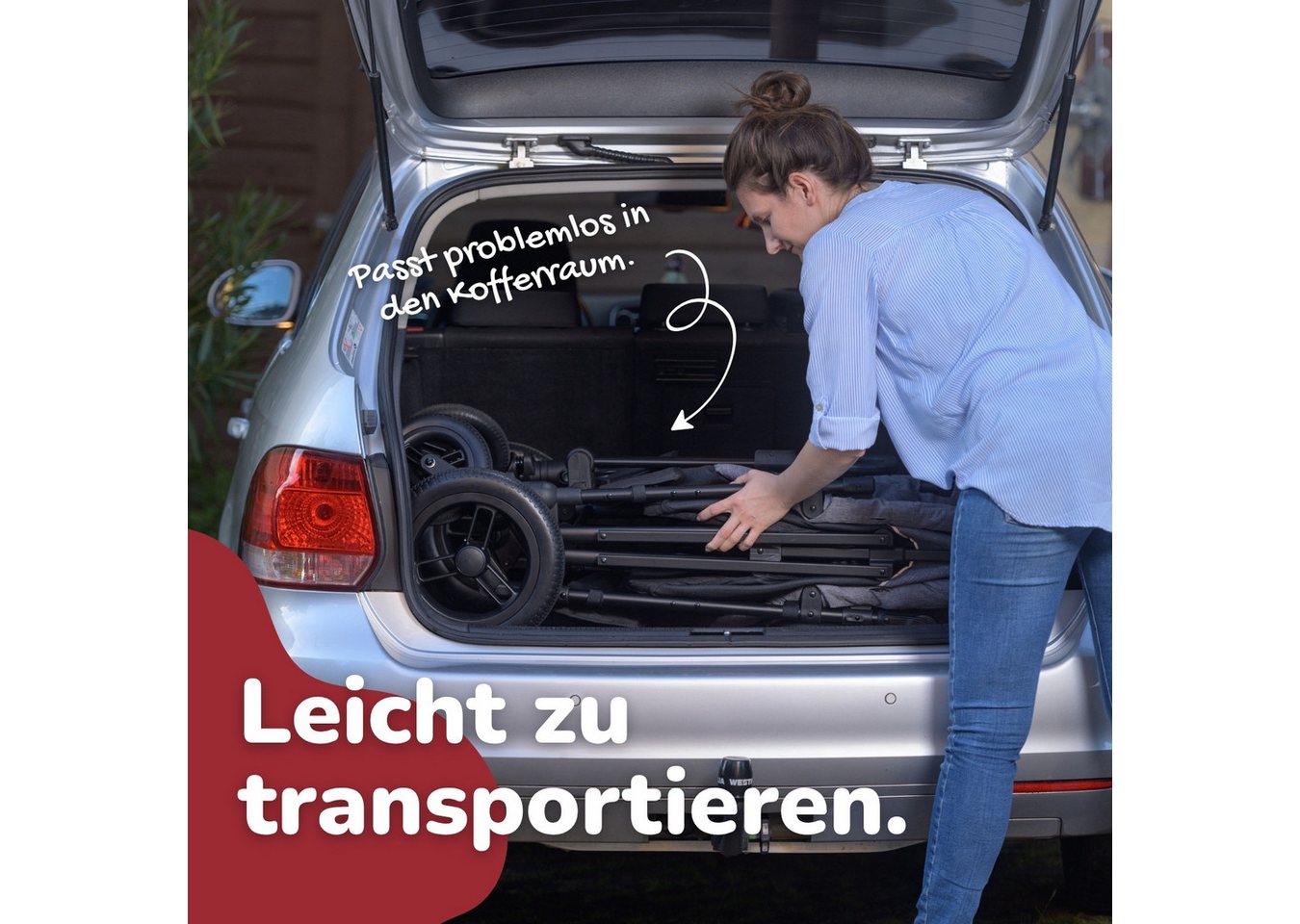 elvent Bollerwagen ComfortPlus 4, Kompakt faltbar, Für bis zu 4 Kinder, Ideal für Familien-Abenteuer – Bild 5 von 5