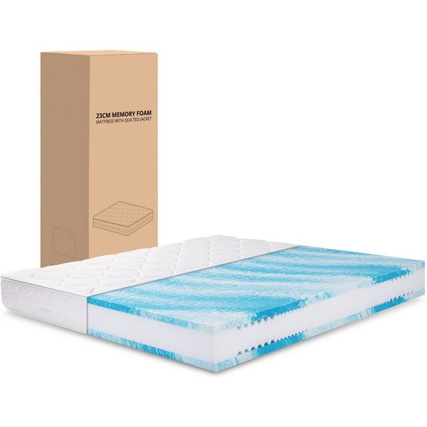 Kaltschaummatratze H3, 23 cm 7-Zonen mit Viscoschaum, Memory Foam, Druckentlastend, emerspring, 23 cm hoch, Ergonomische Schaummatratze mit Druckentlastung für 