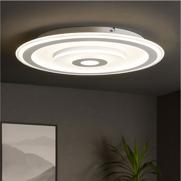 Emil Lux GmbH & Co. KG LED Deckenleuchte, Leuchtmittel inklusive, Neutralweiß, Deckenlampe Deckenleuchte LED weiß neutralweiß rund D 50 cm