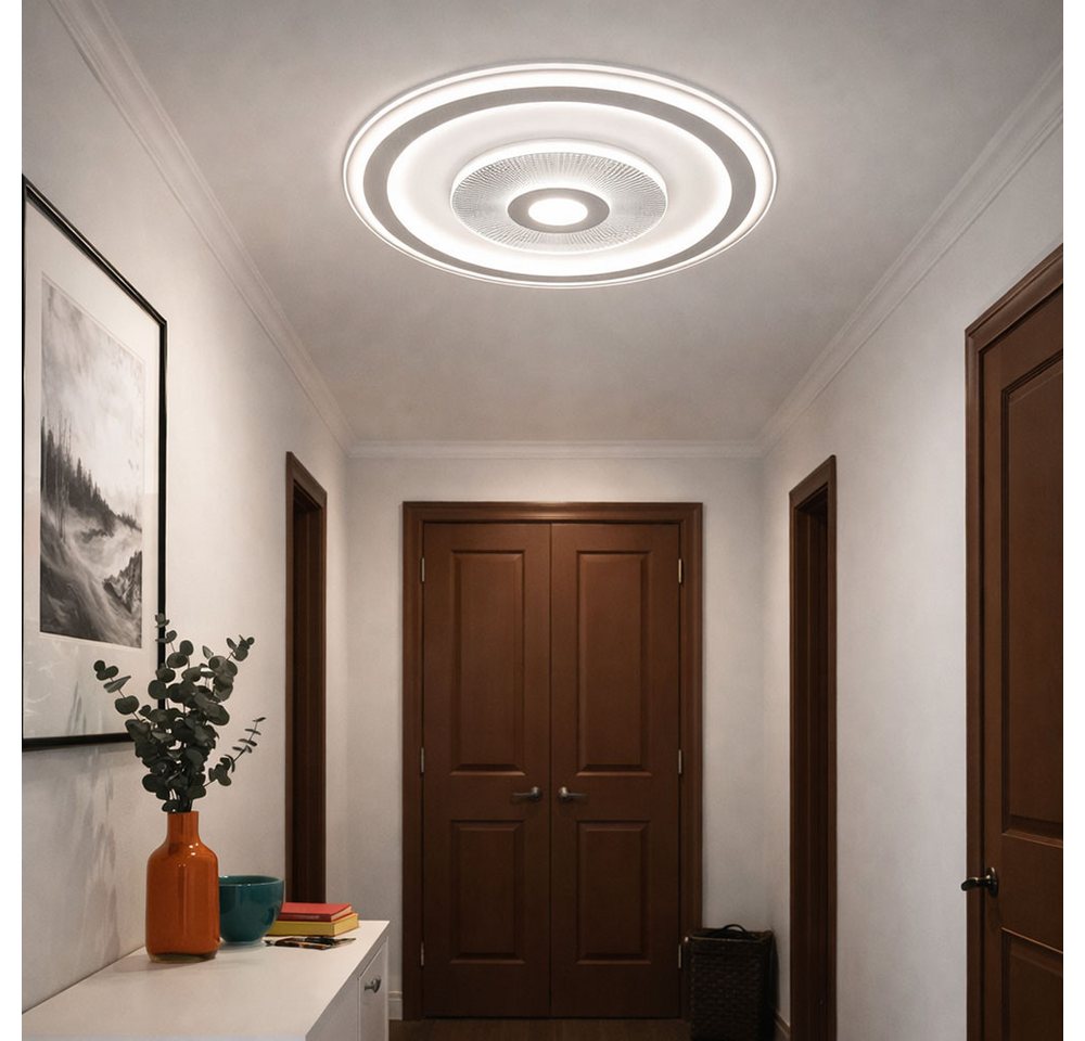 Emil Lux GmbH & Co. KG LED Deckenleuchte, Leuchtmittel inklusive, Neutralweiß, Deckenlampe Deckenleuchte LED weiß neutralweiß rund D 50 cm – Bild 3 von 5