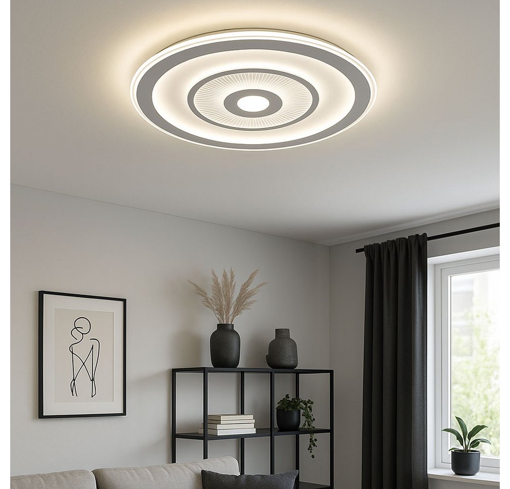 Emil Lux GmbH & Co. KG LED Deckenleuchte, Leuchtmittel inklusive, Neutralweiß, Deckenlampe Deckenleuchte LED weiß neutralweiß rund D 50 cm – Bild 4 von 5