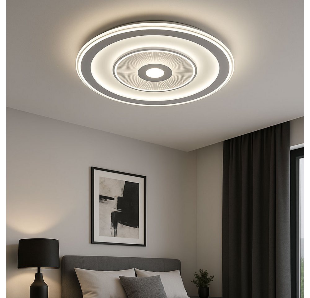 Emil Lux GmbH & Co. KG LED Deckenleuchte, Leuchtmittel inklusive, Neutralweiß, Deckenlampe Deckenleuchte LED weiß neutralweiß rund D 50 cm – Bild 5 von 5