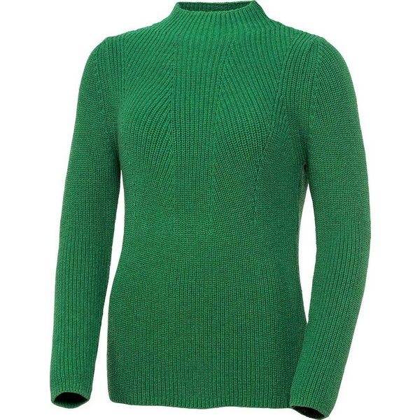 Emilia Parker Stehkragenpullover mit effektvollem Patentstrick