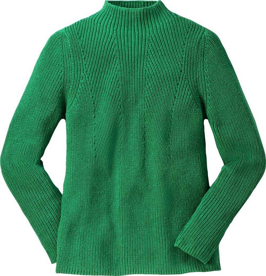 Emilia Parker Stehkragenpullover mit effektvollem Patentstrick – Bild 3 von 5