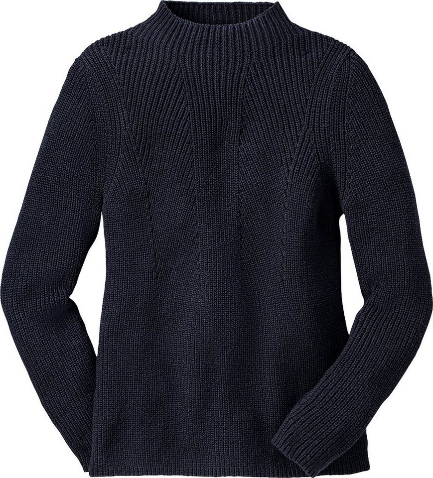 Emilia Parker Stehkragenpullover mit effektvollem Patentstrick – Bild 3 von 5