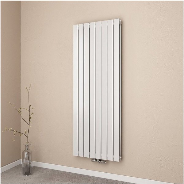 EMKE Heizkörper Flach Vertikal Doppellagig Design Paneelheizkörper Höhe: 160/180cm, 1933W für 19qm Raum Mittelanschluss Weiß
