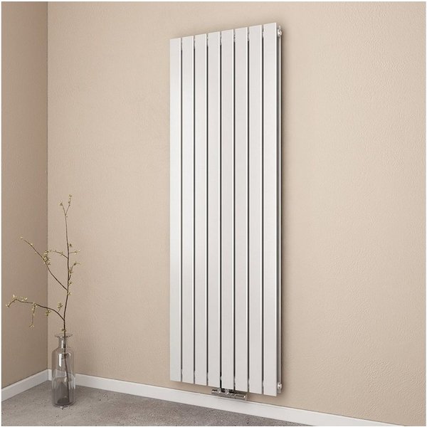 EMKE Heizkörper Flach Vertikal Doppellagig Design Paneelheizkörper Höhe: 160/180cm, 2166W für 20qm Raum Mittelanschluss Weiß