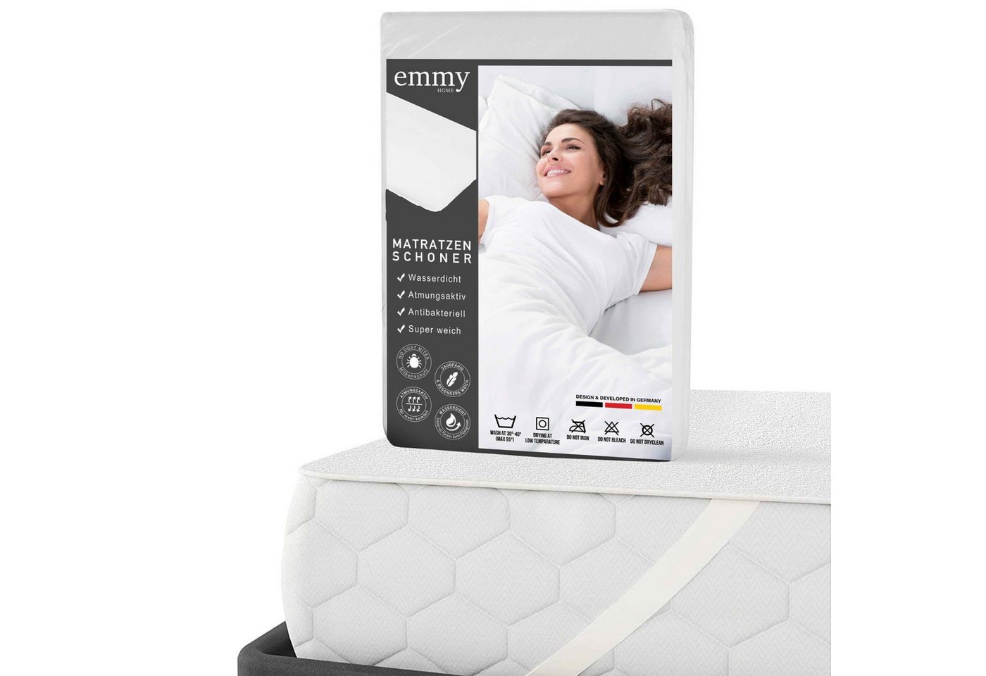 Matratzenschoner 90x200, 140x200, 160x200, 180x200 Matratzenschoner Emmy Home – Bild 4 von 4