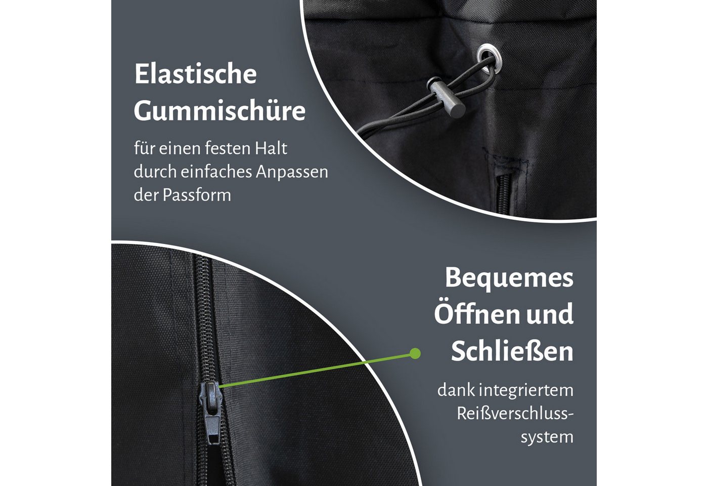 empasa Heizstrahler Universale Abdeckhaube, Schutzhülle schwarz für Heizpilz Heizstrahler, Zubehör – Bild 3 von 5