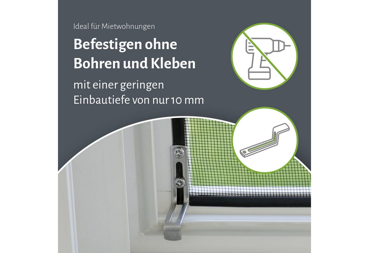 empasa Insektenschutz-Fensterrahmen "START", Fliegengitter Fenster Alurahmen – Bild 4 von 5