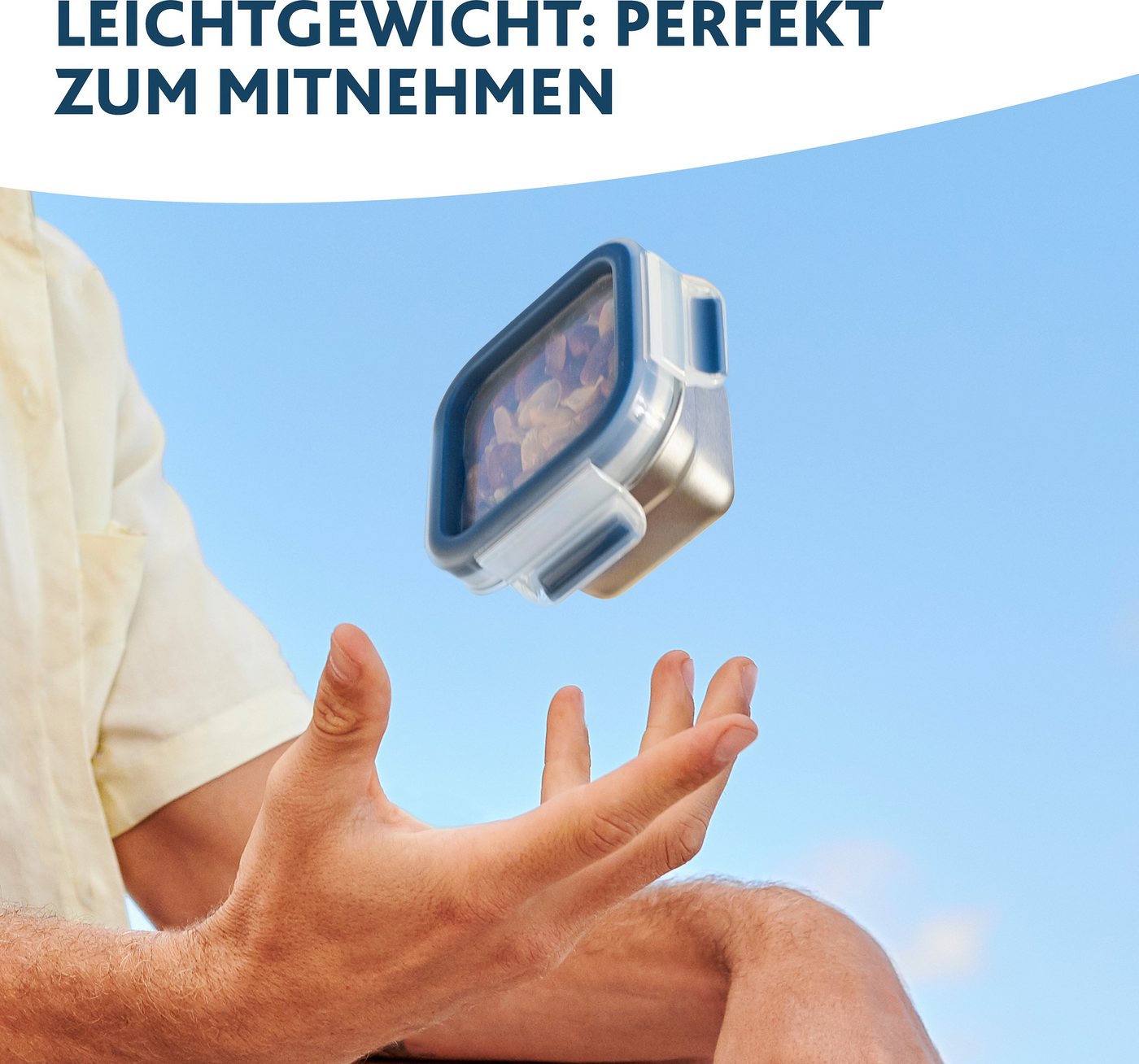 EMSA Frischhaltedose "Clip & Close" aus Edelstahl, 1,2 l – Bild 5 von 5