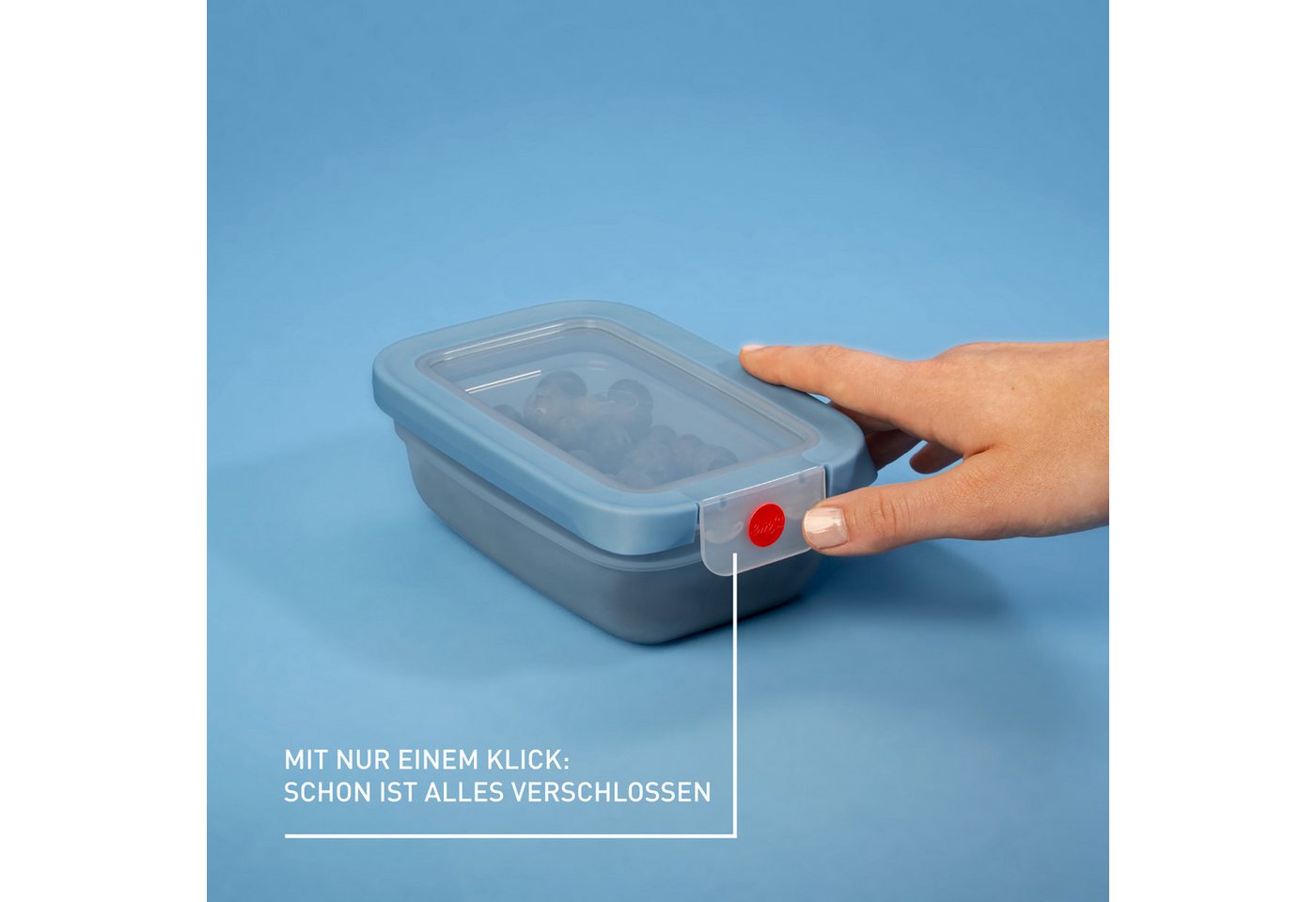 Emsa Frischhaltedose oneClick, Polyprophylen (PP), (Set, 3-tlg), verschlossen mit nur 1 x Klick, 100% dicht, made in Germany – Bild 2 von 5
