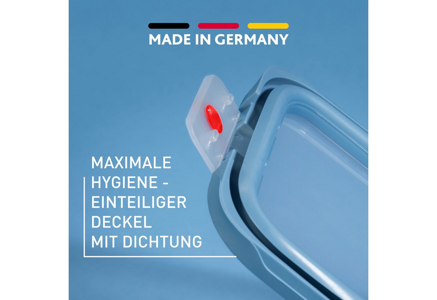 Emsa Frischhaltedose oneClick, Polyprophylen (PP), (Set, 3-tlg), verschlossen mit nur 1 x Klick, 100% dicht, made in Germany – Bild 4 von 5