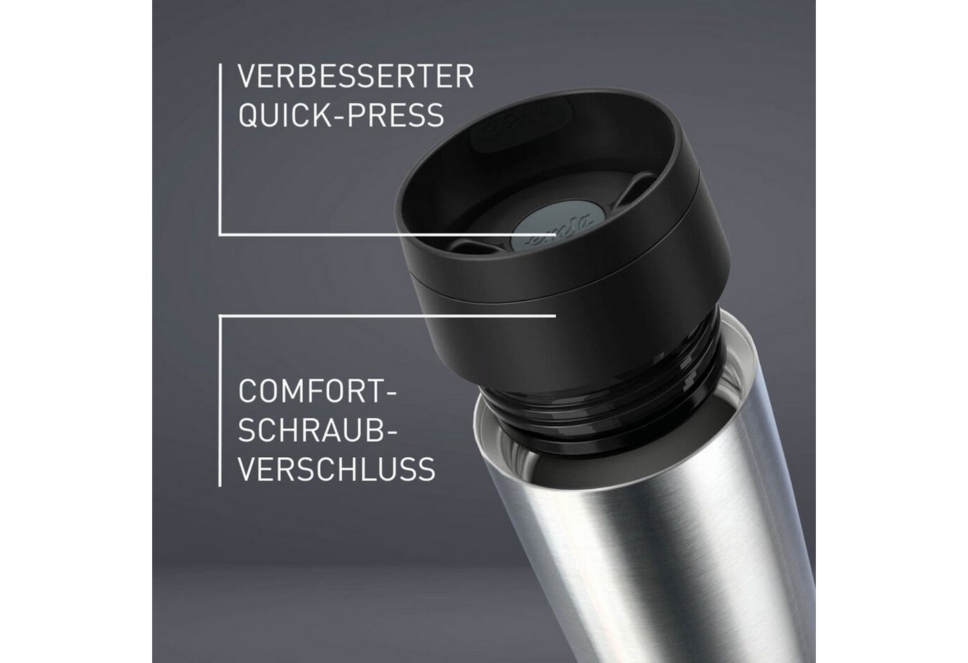 EMSA Isolierbecher 'TRAVEL MUG GRANDE' 0,5 l, aus Edelstahl – Bild 2 von 5