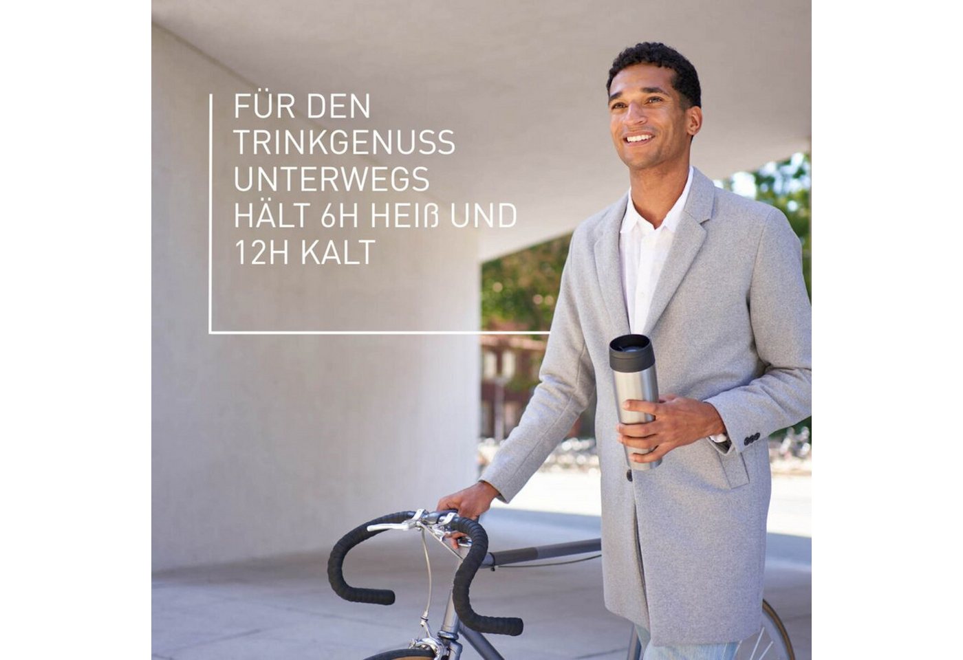 EMSA Isolierbecher 'TRAVEL MUG GRANDE' 0,5 l, aus Edelstahl – Bild 3 von 5