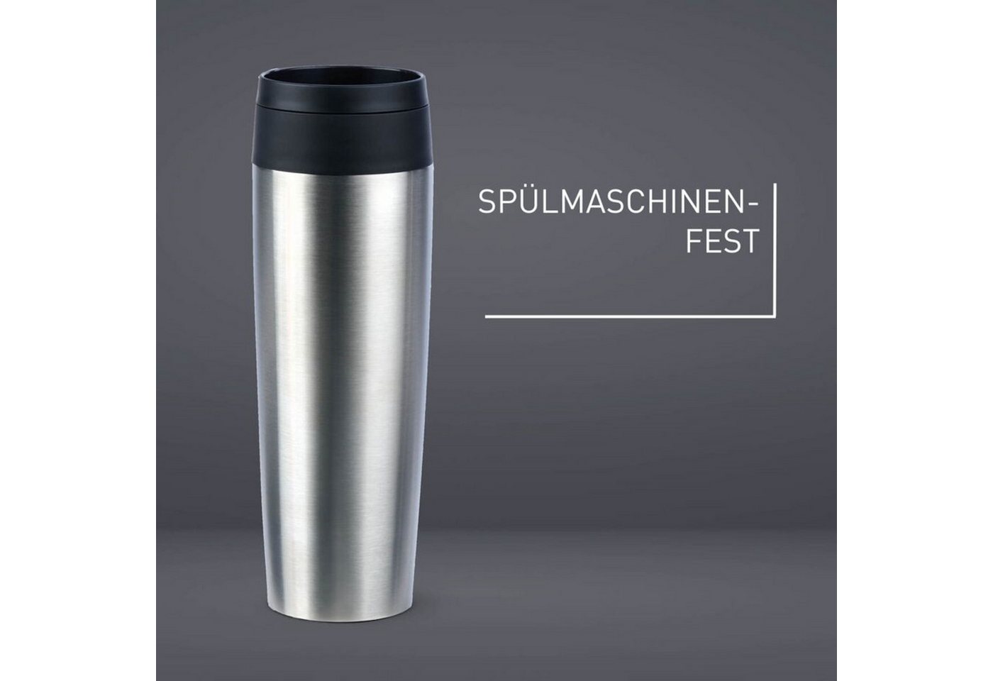 EMSA Isolierbecher 'TRAVEL MUG GRANDE' 0,5 l, aus Edelstahl – Bild 4 von 5